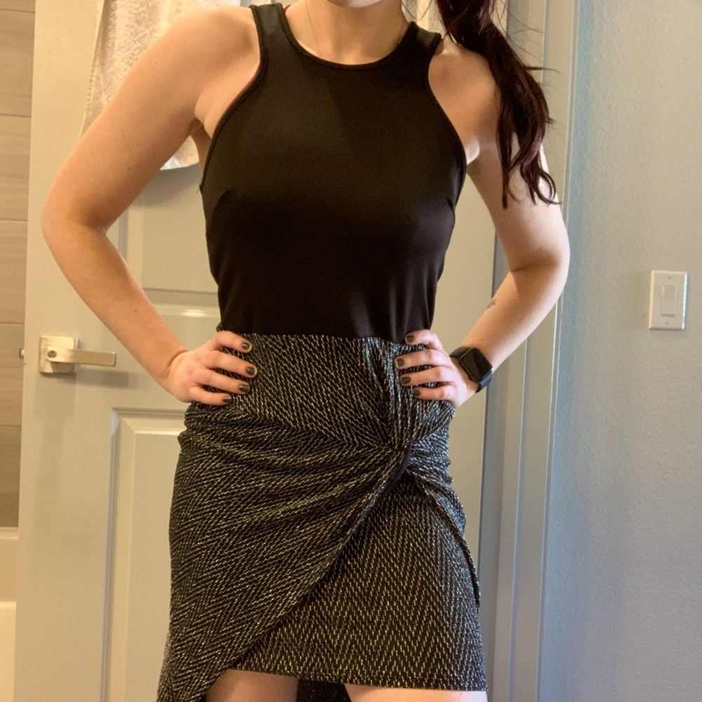 Charlotte Russe midi high low sparkle party dress